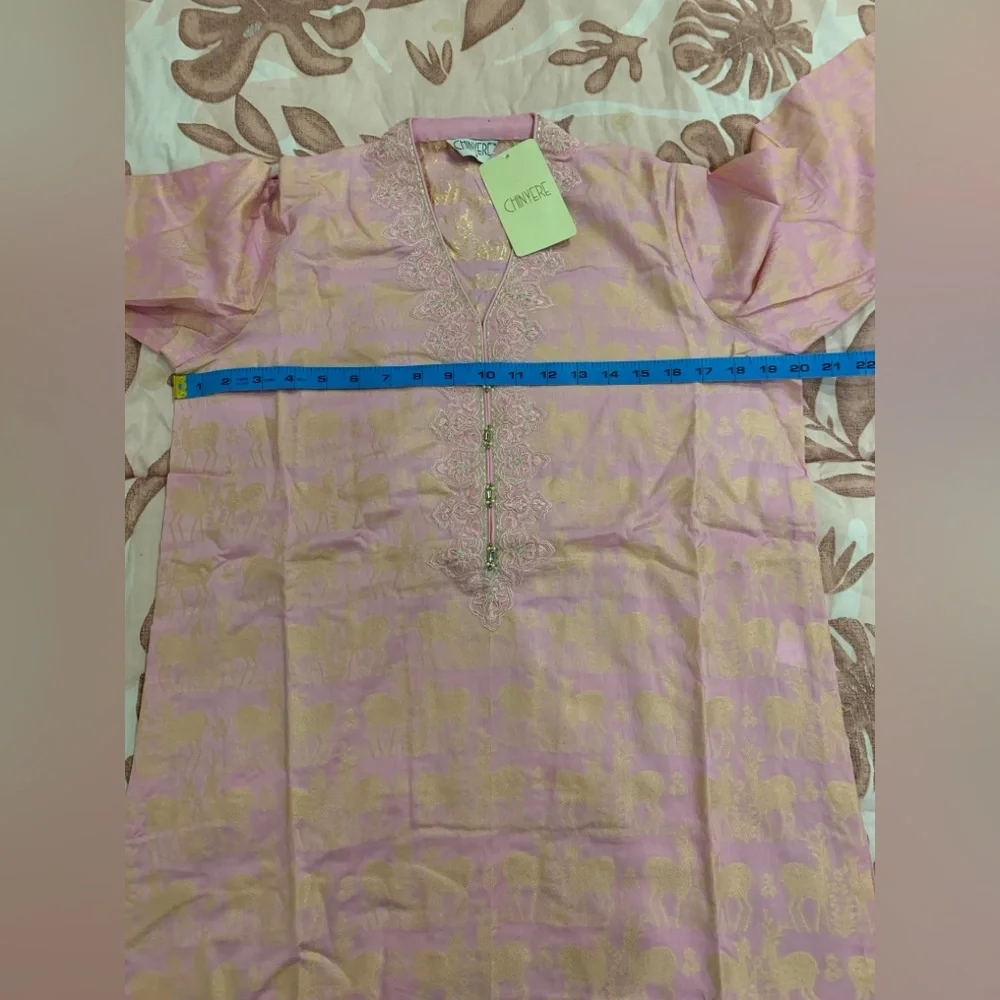 Elegant Pink Women's Dress - Picture 10 of 12